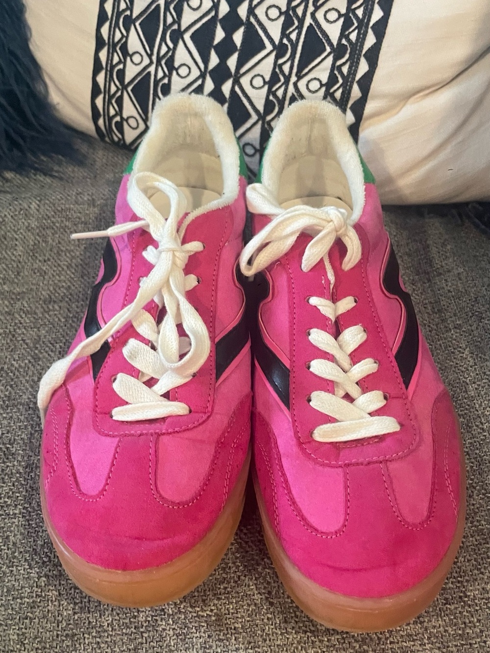 Madden Girl Pink and Black Women's Sneakers